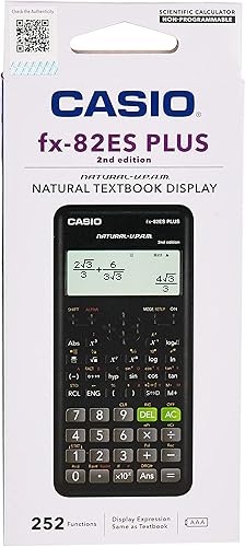 Miniatura 2 de Casio Fx-82es Fx82es Plus BK Display calculadora científica cálculos con funciones de 252