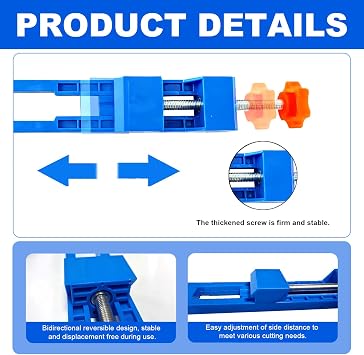 2Pcs Adjustable Circular Saw Guide Rail, 4-6In Precision Positioning Clamp