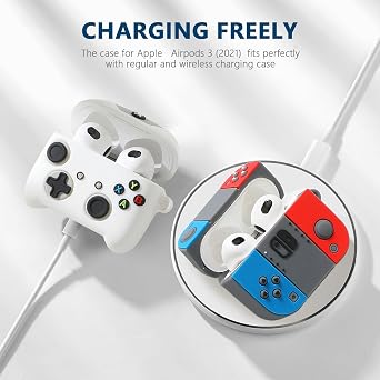[2Pack] Gedicht for Airpods 3rd Generation Case, Funny 3D Cartoon Game Controller Console Design Silicone Soft Cases for Airpods 3rd Case Cover, with Keychain Kids Women Men for Airpods 3 Case