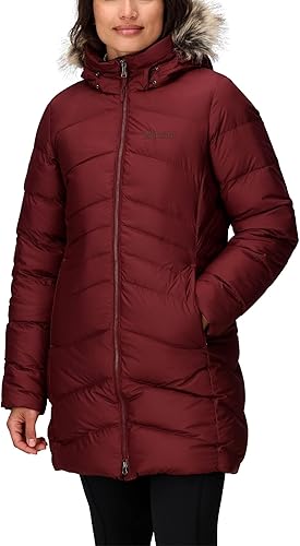 Miniatura 13 de MARMOT Chaqueta acolchada de plumón Montreal hasta la mitad del muslo para mujer Negro,Cocodrilo,gris (Glacier Grey),Marina de medianoche,Acai