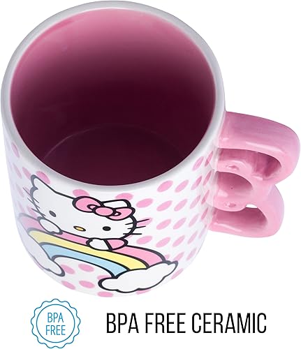 Miniatura 64 de Silver Buffalo Sanrio Hello Kitty and Friends Kuromi Poses - Taza de cerámica, 20 onzas