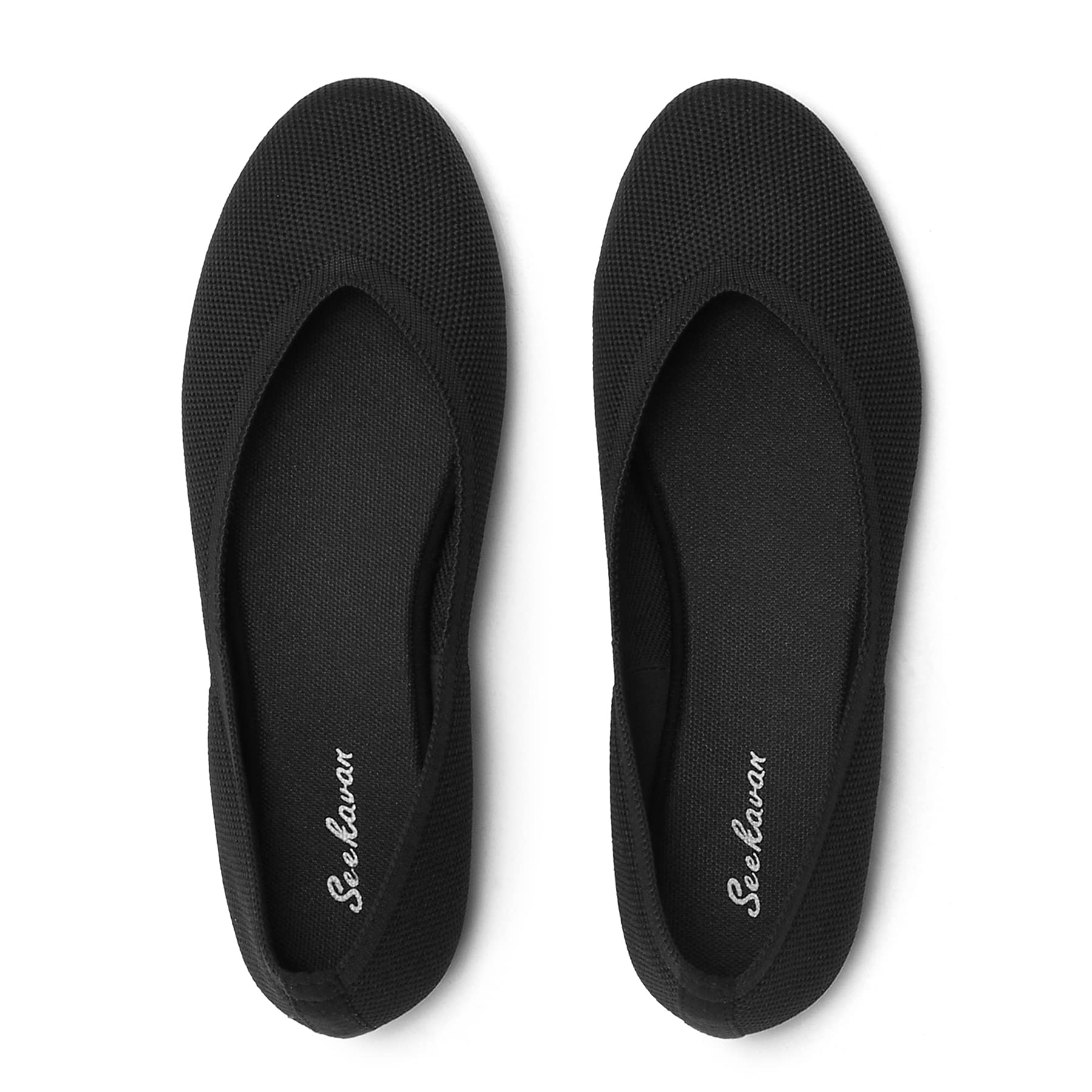 SEEKAVAN Women's Wide Widths Ballet Flats Shoes Comfortable Lightweight