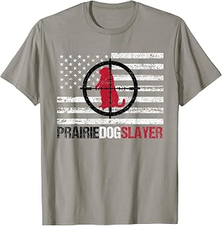 American Flag Prairie Dog Hunting Prairie Dog Slayer T-Shirt