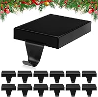 Vista 1 de Soportes de calcetines de Navidad de Zonon para repisa, ganchos de hierro resistentes para calcetines, mantel con almohadilla protectora