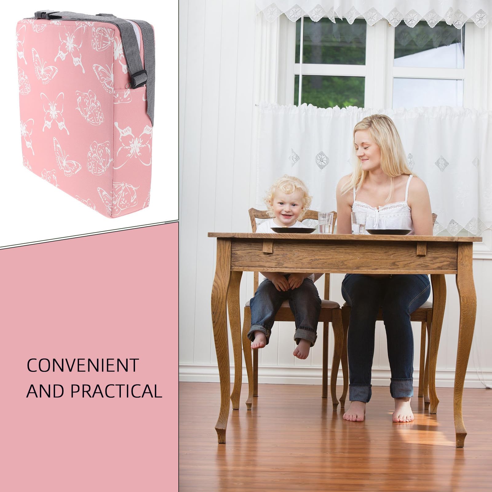 Cojín para Silla de Comedor para Niños, Portátil y Desmontable