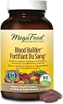 MegaFood Blood Builder - Vegan Iron Supplements with Vitamin C, Folic Acid, Vitamin B12, Beet Root - Iron Supplement for Anemia Prevention - 30 Tablets