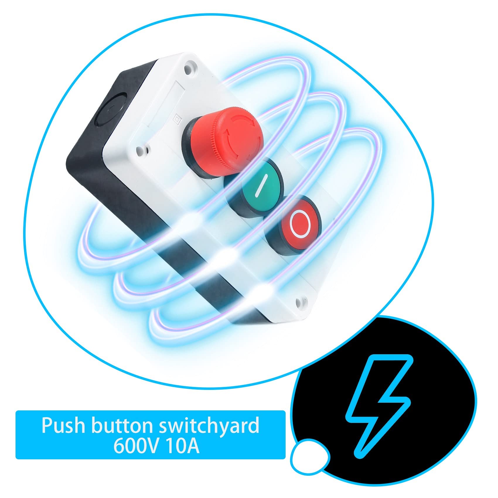 Arret d'urgence NC NO bouton poussoir momentane rouge et le vert passe 600V station 10A