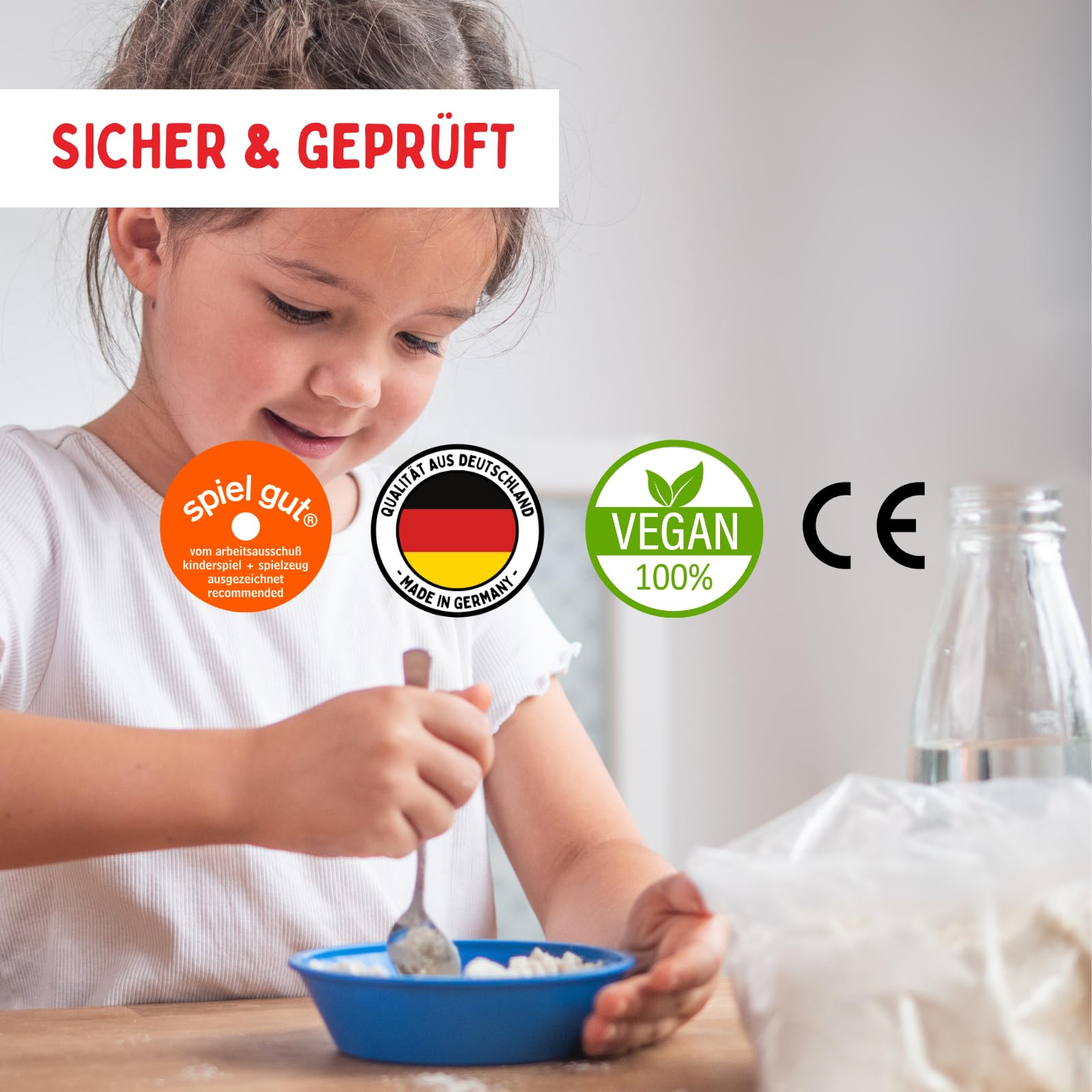 teifoc Burg - Steinbaukasten 3500, Ziegelburg mit 200+ Bauteilen | Bastelset ab 6 7 8 Jahren, Miniatur Ziegelsteine, Modellbau, Montessori Spielzeug, Maurerset Kinder, Mörtel Set, Beton