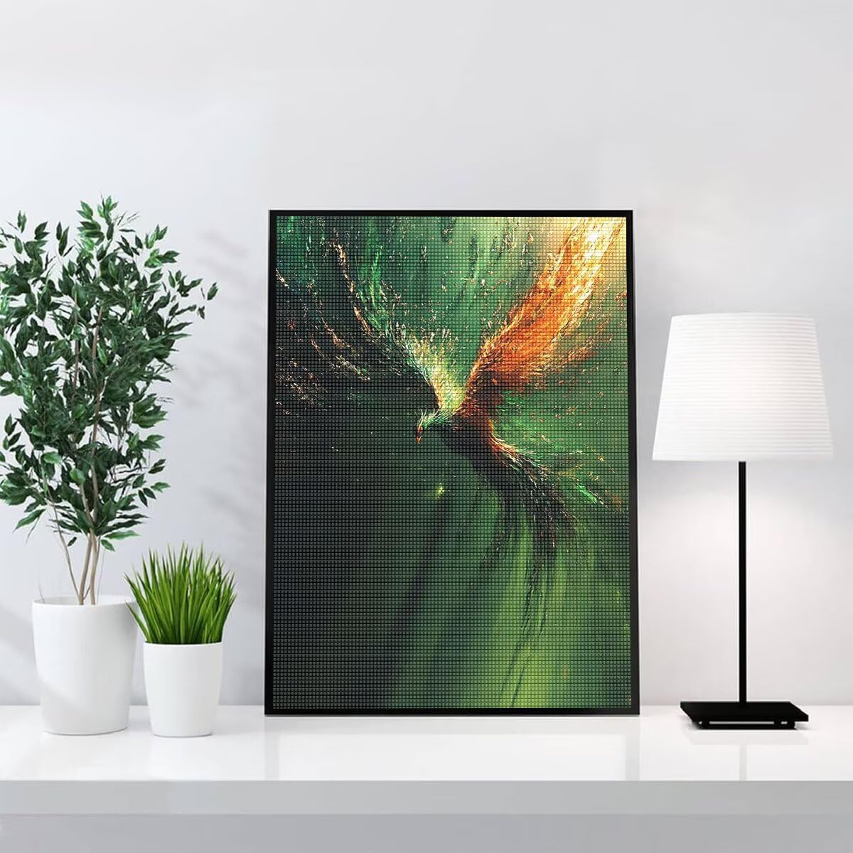 Diamond Painting Kit Completo, Diamond Painting Astratto, 5D Quadrato Pittura Diamante Kit Manualidades Adultos DIY Diamantini Crystal Art Disegni Ricamo Punto Croce Artigianale,60x90cm Uccello j0-933