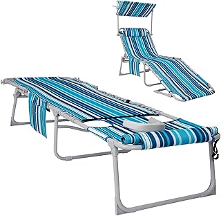 #WEJOY 3 in 1 Tanning Chair with Face Hole & Canopy, 300 lbs Heavy