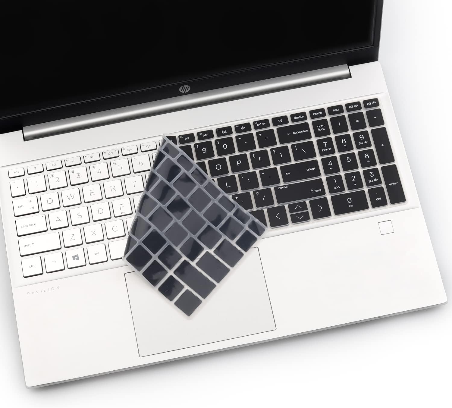 iFyx Silicone Keyboard Skin Cover for 17.3" HP Pavilion 17-cn 17-cp 17z-cp Series 2020-2023 Laptop Keyboard Protector (Black)-image-2