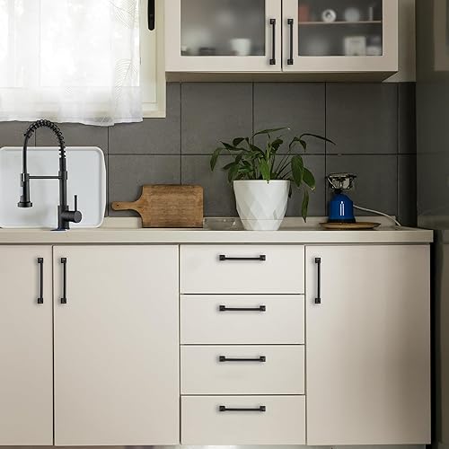 Miniatura 4 de Ravinte Paquete de 10 tiradores de arco de gabinete de cocina de pie cuadrado sólido de 6-14 pulgadas, manijas de gabinete de cocina, tiradores de