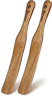 2 PCS Spurtle Wooden Spatula for Sourdough Starter – Long Skinny Wooden Spurtle Stir Stick for Mixing, Stirring & Reaching Jars – Sourdough Spurtle Tool for Baking & Cooking