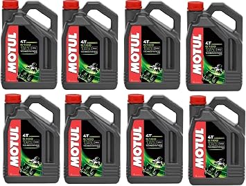 Motul 104076 5100 4T 10W-50 Motor Oil, 1 Gallon Bottle, Set of 8