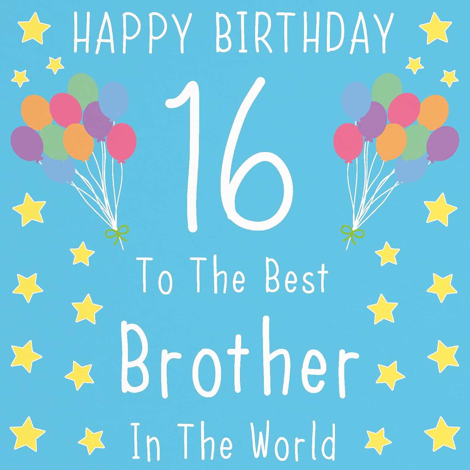 Hunts England, Large Brother 16th Birthday Card, Happy Birthday, 16, To The Best Brother In The World, Iconic Collection - Image 3