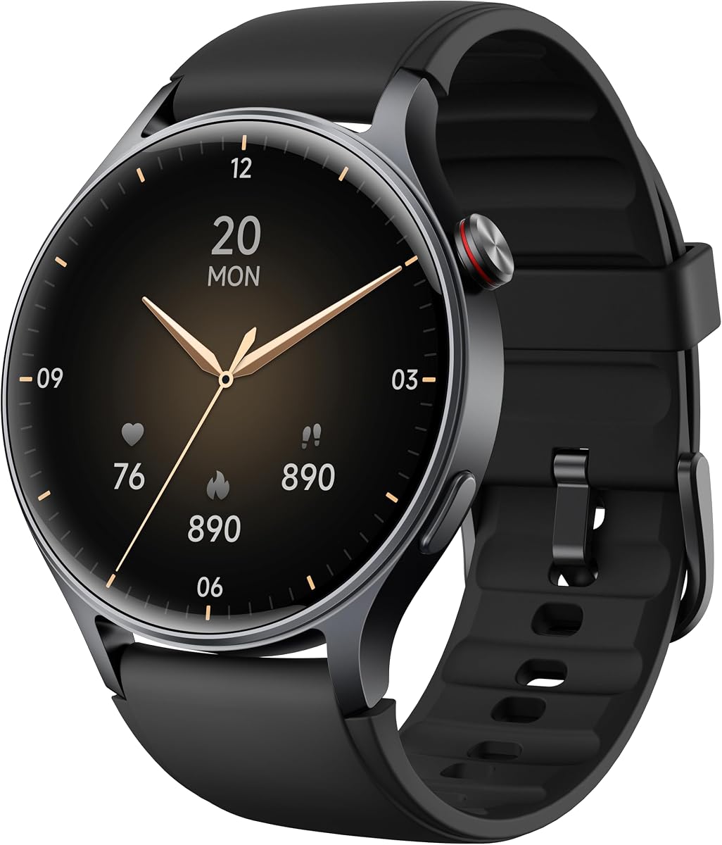Reloj inteligente para hombres y mujeres, responder/hacer llamadas, pantalla ultra clara AMOLED de 1,32 pulgadas, monitor de actividad física con monitor de frecuencia cardíaca/sueño/SpO2, reloj inteligente para iPhone/Samsung/Android, modo deportivo 110, resistente al agua 3ATM