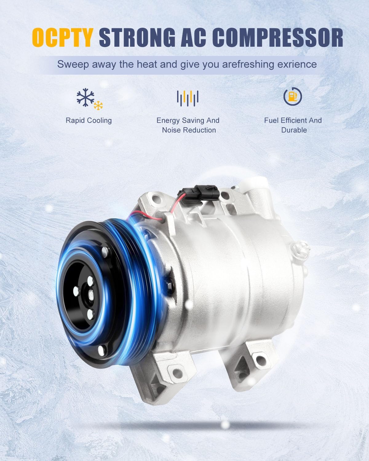 OCPTY AC Compressor for 2008-2013 for Nissan Rogue 2.5L 98490 6512863 7512863 2021180 926004BB2A 92600JM01C 10347900 10362251 255769 275998 2021180AM 2021180R 141004C