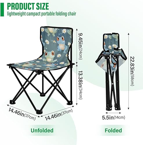 Miniatura 3 de Outdoor Folding Cute Frog Flower Camping Chairs for Adults Portable Camping Chair Lightweight Lawn Chair 202a4988