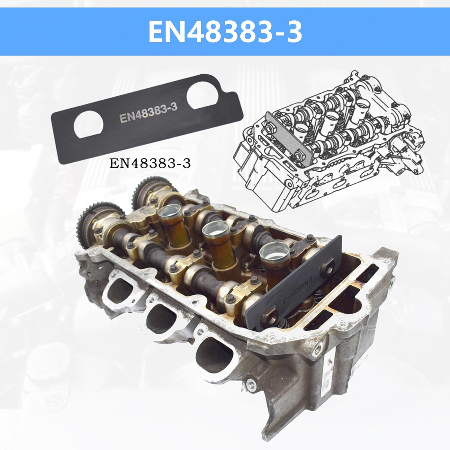3Pcs Camshaft Retaining Tool Kit, Compatible with GM Cadillac Buick Saturn Pontiac Chevrolet 2.8L 3.0L 3.6L Engine, Replace EN-48383 EN-46105