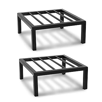 EXALT® Metal Plant Stand for Indoor/Outdoor Heavy Pots - Square Balcony Stand for Gamla (2 Pcs) - image, photos