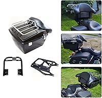 Vista 21 de ECOTRIC King Tour Pack Baúl de Equipaje con Parrilla Superior y Respaldo Compatible con Harley Touring Road King Electra Glide Road Glide Street