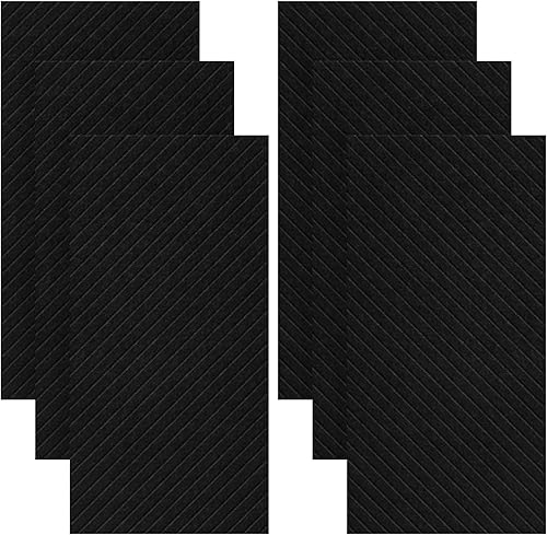 DrKlang Paquete de 6 paneles acústicos a prueba de sonido para paredes, 47.2 x 23.6 x 0.36 pulgadas, absorben el sonido en ranuras diagonales