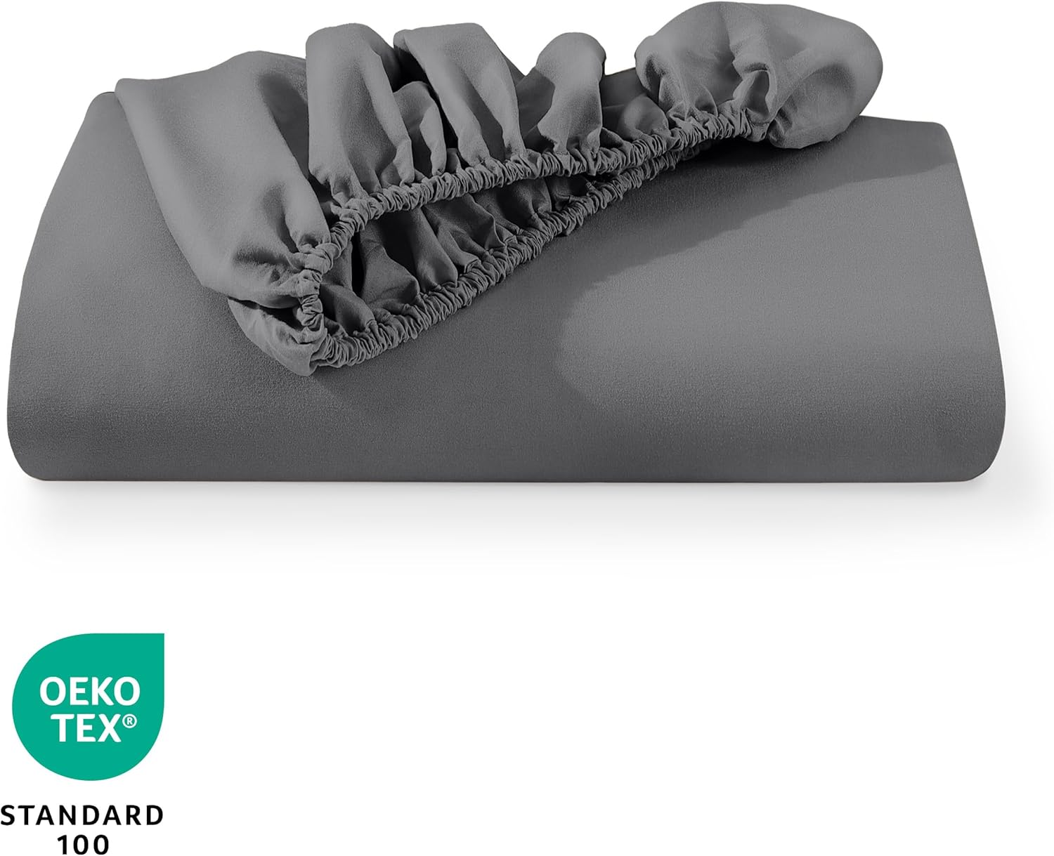 Bare Home Queen Fitted Sheet - Extra Deep Pocket Fitted Sheet - Premium 1800 Microfiber - Ultra-Soft Wrinkle Free - Queen Deep Pocket Bottom Sheets (Queen - 11" to 22" Pocket, Grey) - Image 6