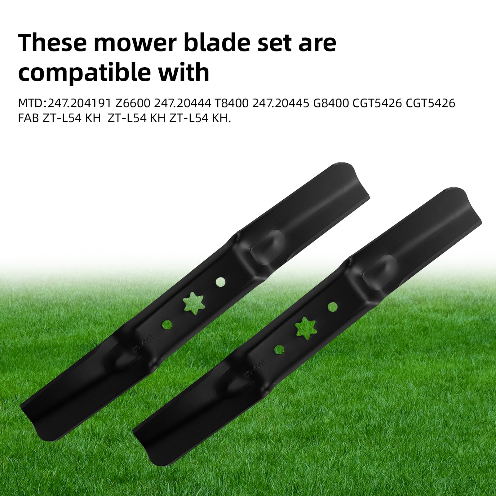 Juego de Cuchillas para Cortacésped Cuchillas de Repuesto Duraderas Acero Inoxidable para Cub Cadet 742-05056A Ahorrar Dinero Mantenimiento Jardines