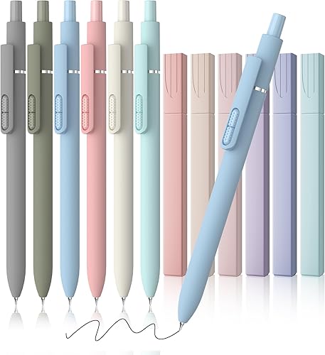 Miniatura 14 de 16 bolígrafos de gel negros - 0.7mm de punta media, bolígrafos de tinta negra Escritura suave - Bolígrafo retráctil de secado rápido para hombres