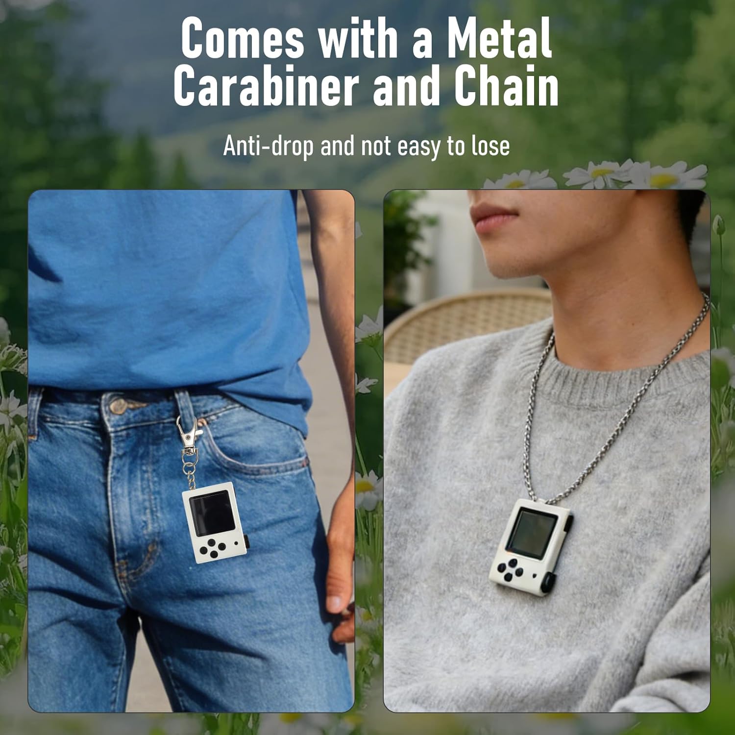 Mini Camera 2K HD Video Recorder, Mini Keychain Digital Camcorder with 64GB Card, 1.57" HD Display, Ultra-Portable Tiny Camera for Travel/Vlog/Night Shots/Selfie (White)