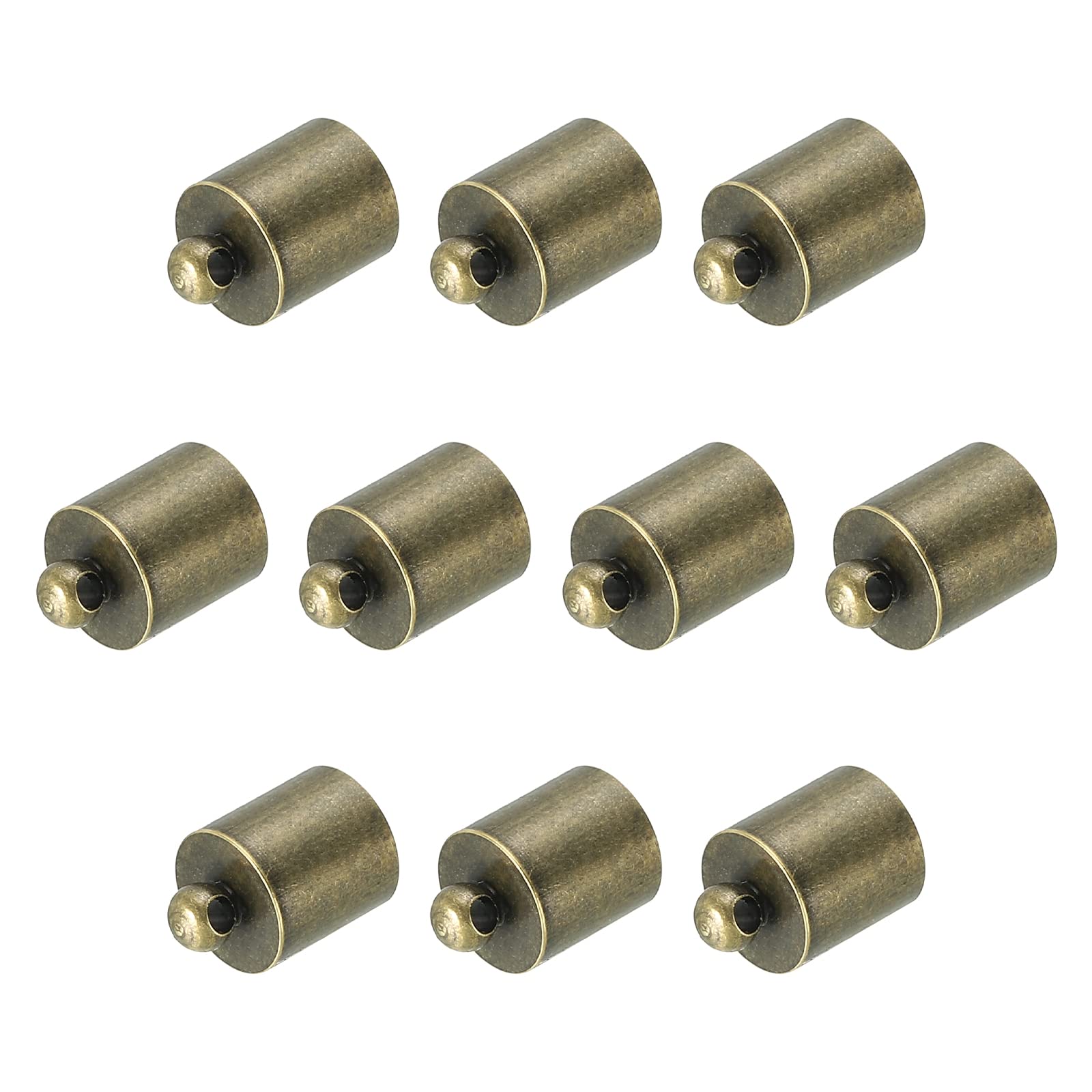 Embouts kumihimo laiton bronze 7.6mm pour finitions de bijoux durables