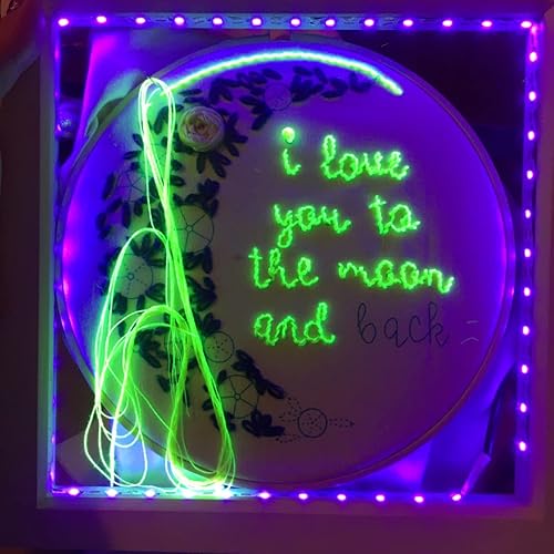 Miniatura 8 de Tira LED púrpura de 5 V USB de 395-400 nm alimentada por USB de 13.12 pies/13.1 ft, 240 ledes, luz negra, SMD2835, no impermeable, IP20 luces