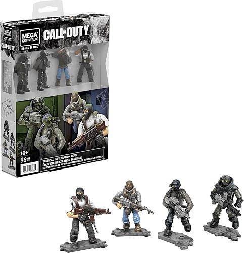 Mega Construx Call of Duty Equipo de infiltración táctica, Multi (GYF91), 16 años en adelante, 86 piezas