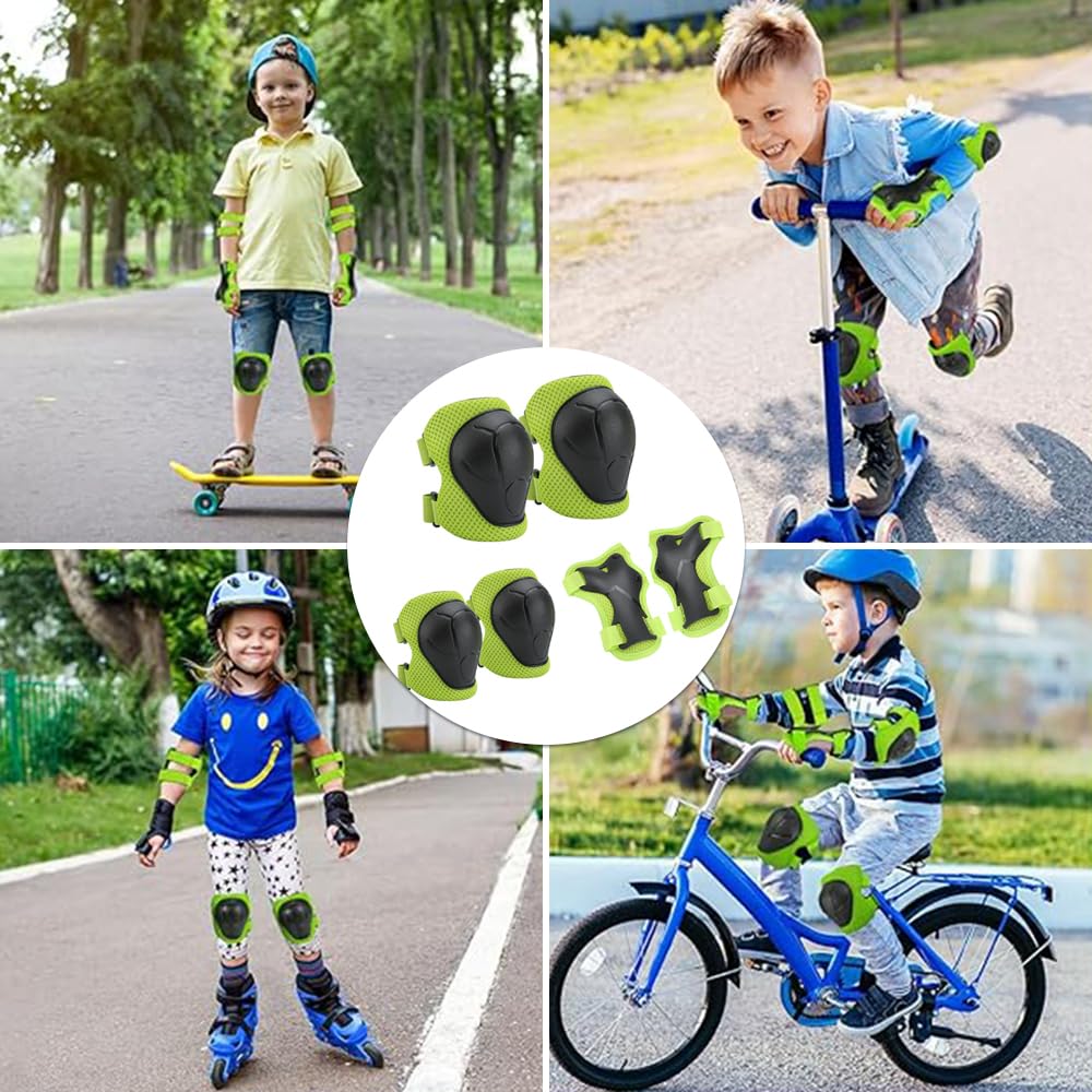 Zestaw ochraniaczy na kolana dla dzieci, 6 w 1, wyposażenie ochronne dla dzieci w wieku 3-7 lat, ochraniacze na łokcie, nadgarstki, do deskorolki, skutera, jazdy na deskorolce, deskorolce, deskorolce,