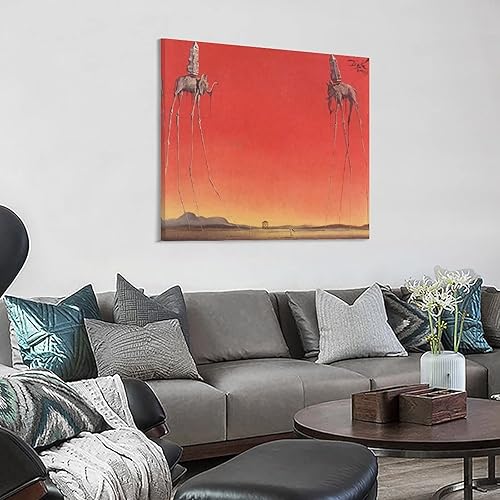 Vista 136 de 40 pinturas famosas de Dali - Salvador Dalí - El Ángelus arquitectónico del mijo - Póster artístico en lienzo y arte de pared, póster moderno