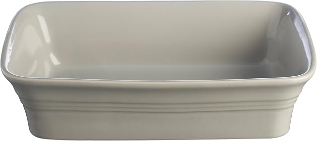 Mason Cash Classic Kitchen Stoneware Rectangular Baking Roasting Serving Dish, Ceramic, Grey, 26.5 x 18 x 6.5 cm