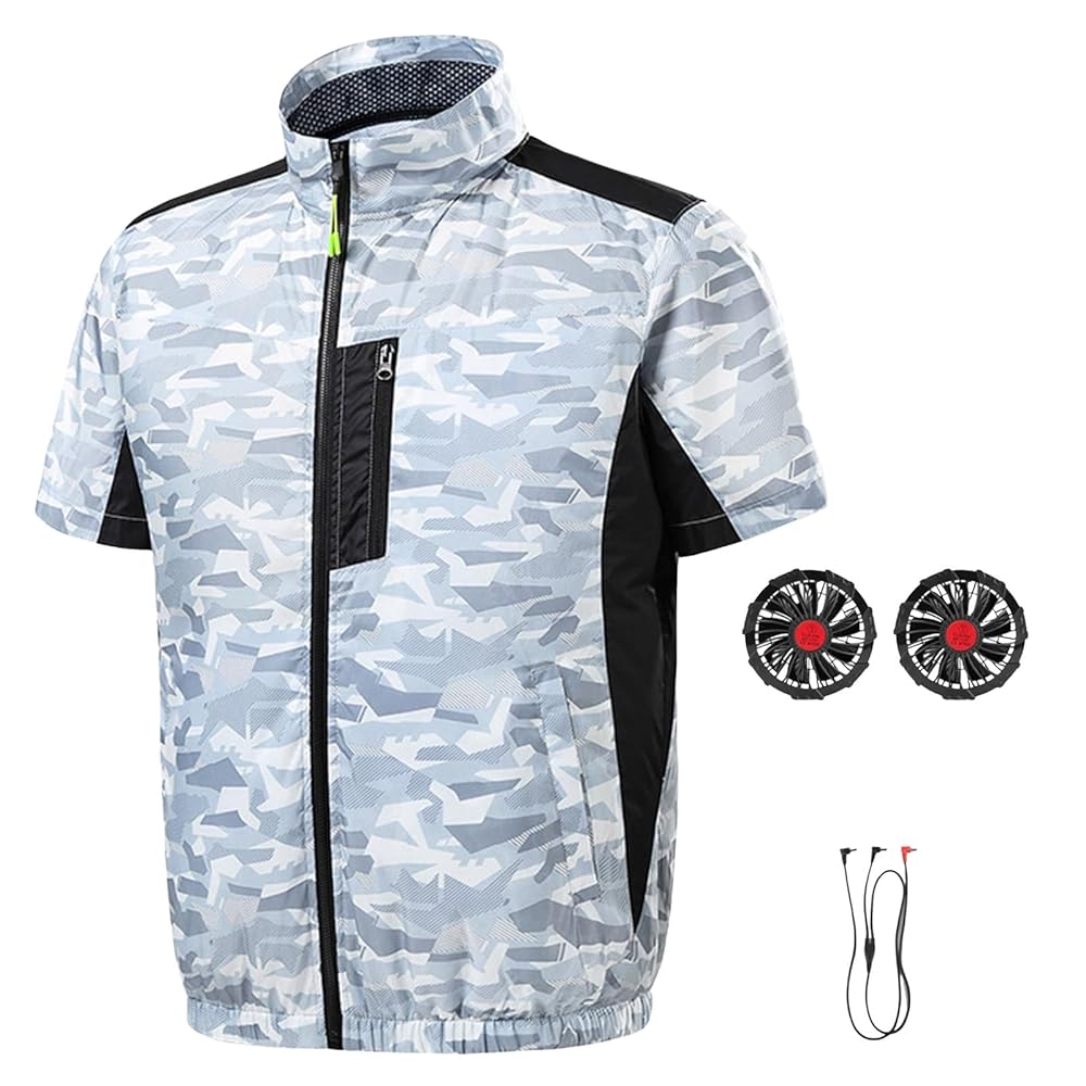 Amazon.co.jp: [Shopyruder] 空調作業服 半袖 サイドファン