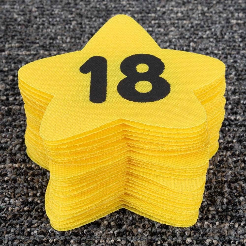 40% Off Discount Really Good Stuff Carpet Mark-Its – Numbers 0-25, 5” by 5” (Set of 26) – Star-Shaped Yellow Carpet Spots - Assign Floor Seating, Play Games – Durable, No-Slide Back Authentic Crazy Deals Really Good Stuff Carpet Mark-Its – Numbers 0-25, 5” by 5” (Set of 26) – Star-Shaped Yellow Carpet Spots - Assign Floor Seating, Play Games – Durable, No-Slide Back