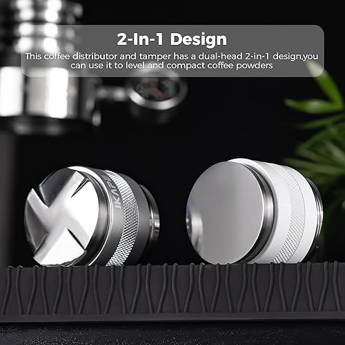 Miniatura 3 de IKAPE Productos de café, distribuidor de café de 2.008 in y manipulación manual, distribuidor de espresso de profundidad ajustable para todos los
