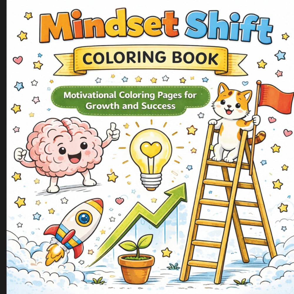 Mindset Shift Coloring Book: Motivational Coloring Pages for Growth and Confidence