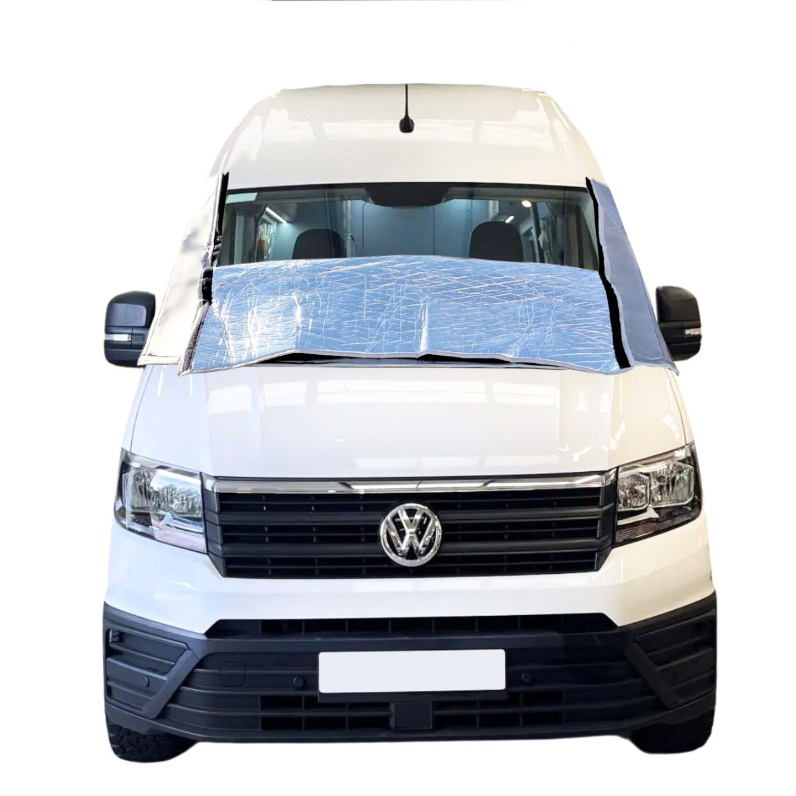 Marvix Externe Thermomatte Wohnmobil Silber Abdeckung Luxus Frontscheiben-Isolierung Verdunkelungsblende für VW Crafter/Grand California & Man TGE ab 2018