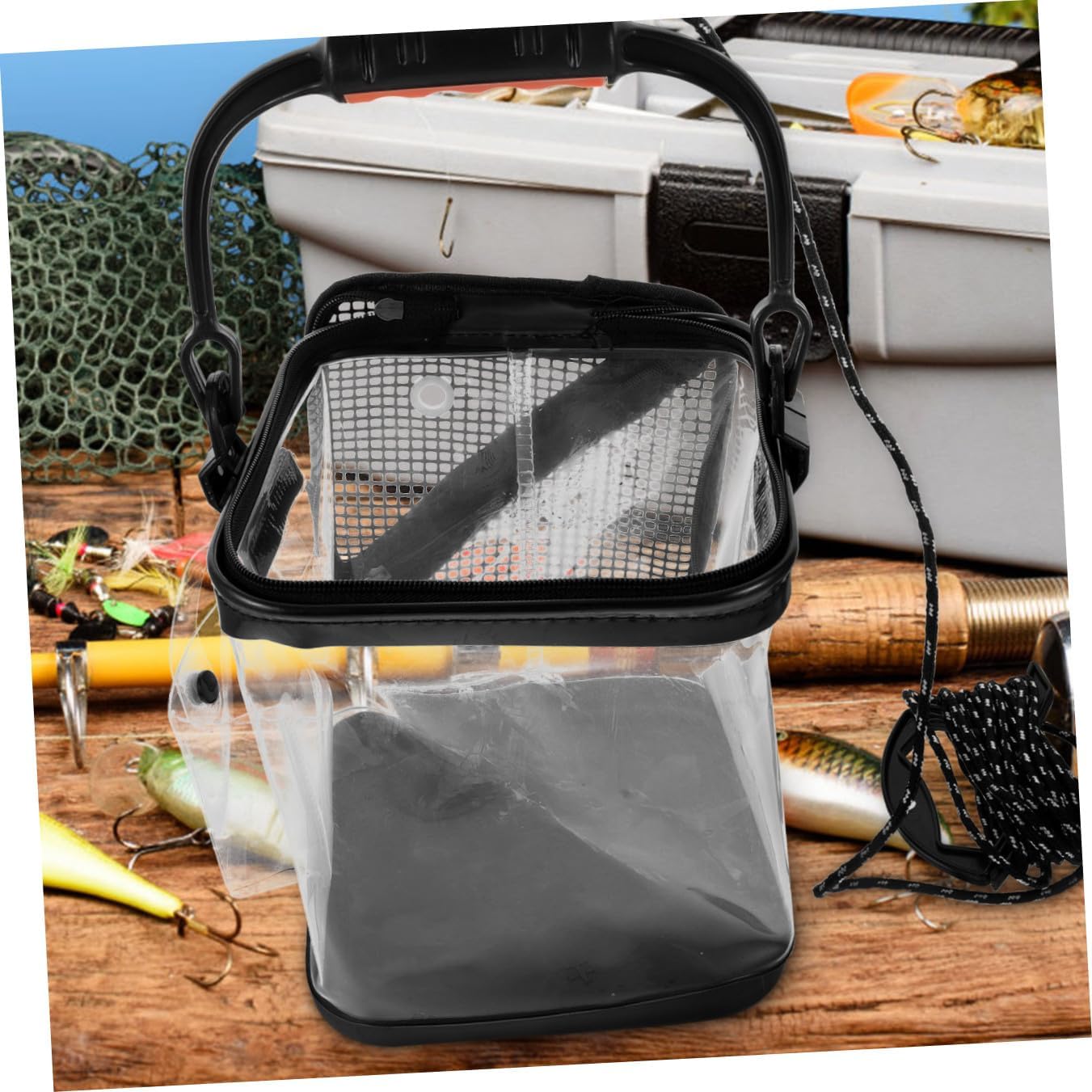 Practical Folding Fishing Bucket Thickened Material Ice Fishing Bucket Handles