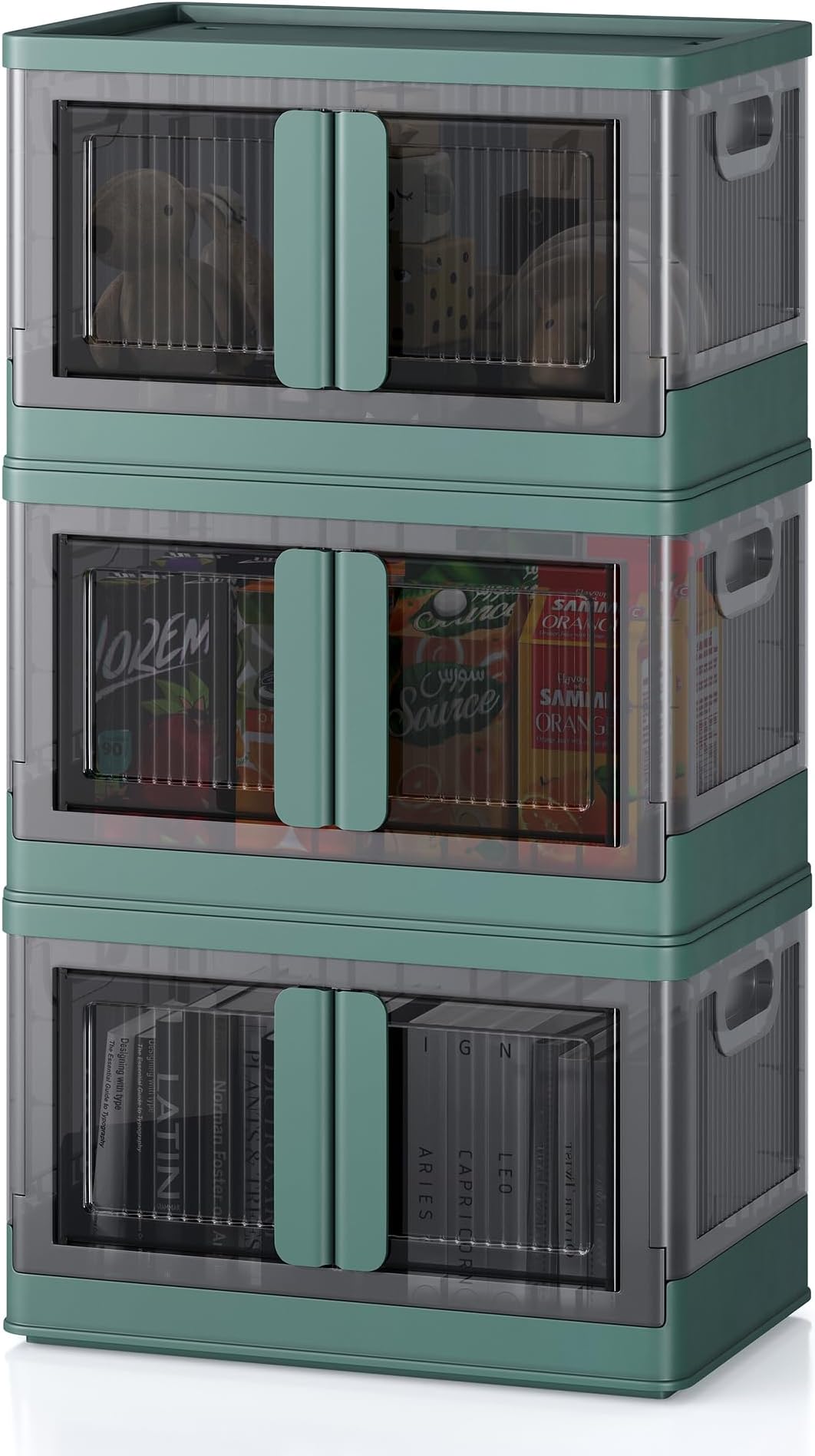 Amazon.com: GwQkyj Plastic Storage Cabinet & Snack Cabinet - Stackable ...