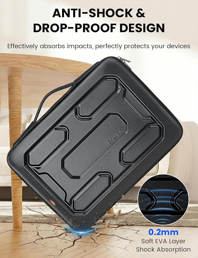 Funda rígida para laptop DOMISO 15-6 pulgadas impermeable negra miniatura 3