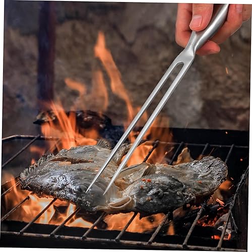 Miniatura 2 de Happyyami 6 Pcs Barbecue Fork Bbq Fork Smores Skewers for Fire Pit Hot Dog Forks Fondue Sticks Carving Meat Fork Marshmallow Prongs Camping Sticks