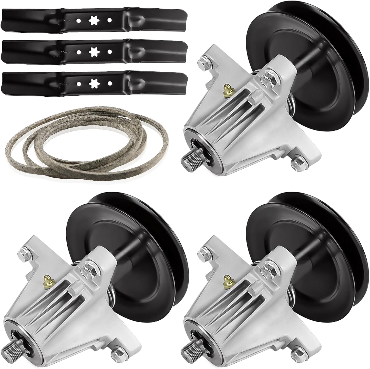 54 Inch Deck Rebuild Kit for Cub Cadet/MTD RZT L54KH S54 L54 S54KH for Craftsman Z6600, 3 Spindles 618-06978 918-06978, 3 Blade 942-05056 742-05056A, 148 5/8 Inch Belt 954-04329 754-04329