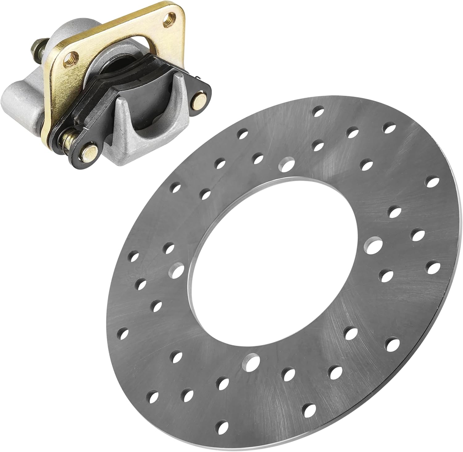 Caltric Rear Left Brake Caliper and Disc Compatible with Polaris RZR S 800 EFI 2009 2010 2011 2012 2013 2014