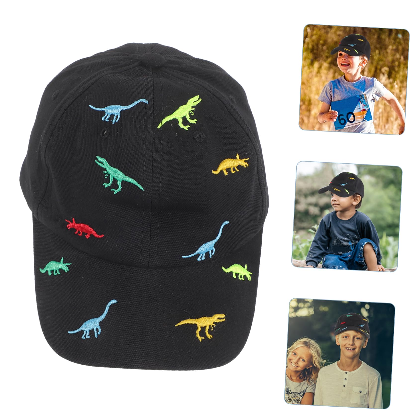 Toyvian Gorra de béisbol para pequeños Sombrero de béisbol pequeño Sol Sombreros de niña pequeña Sombreros de para niñas Gorra de algodón Black