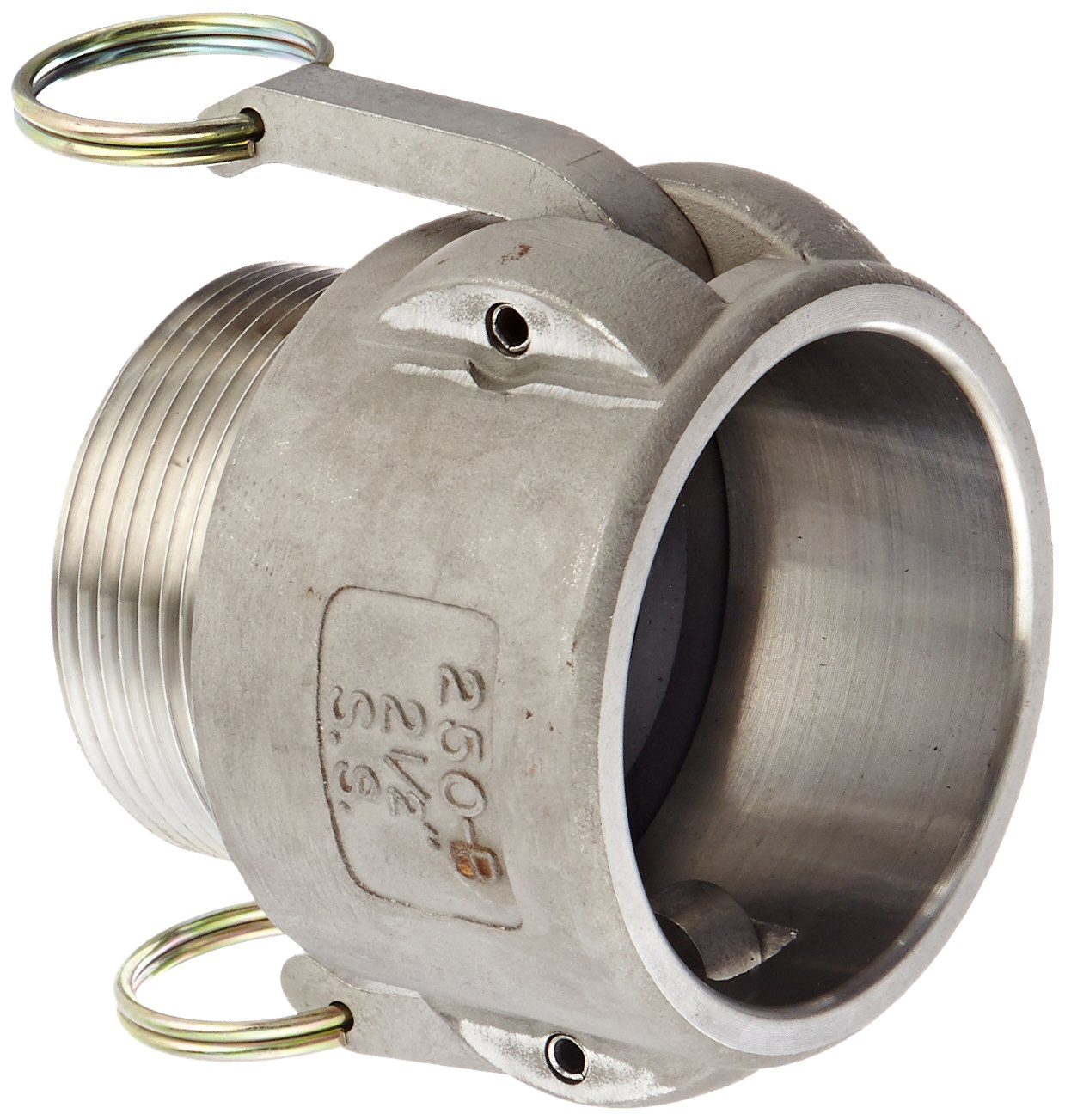 Dixon 300-B-SS Stainless Steel 316 Type B Cam and Groove Hose Fitting, 3" Socket x 3" NPT Male