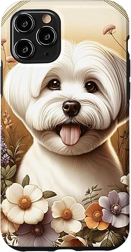 Vista 29 de Maltese Dog Summer Wildflowers Artwork Case for iPhone 17